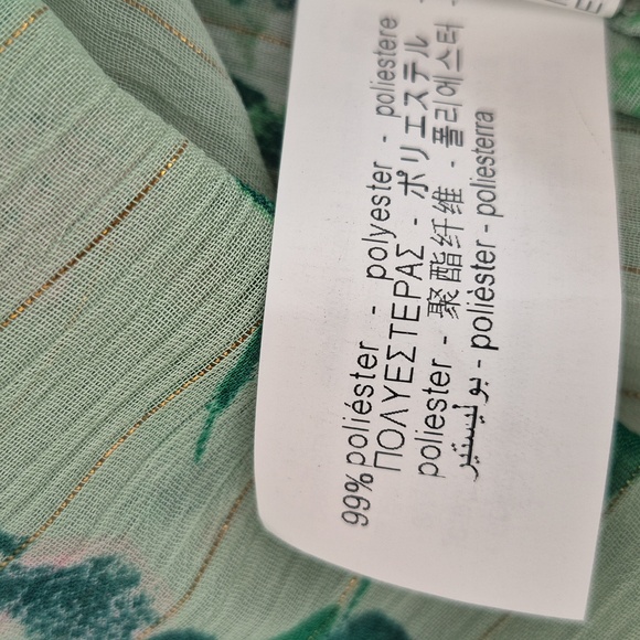 Zara Floral Blouse in Green and Pink - Picture 10 of 11